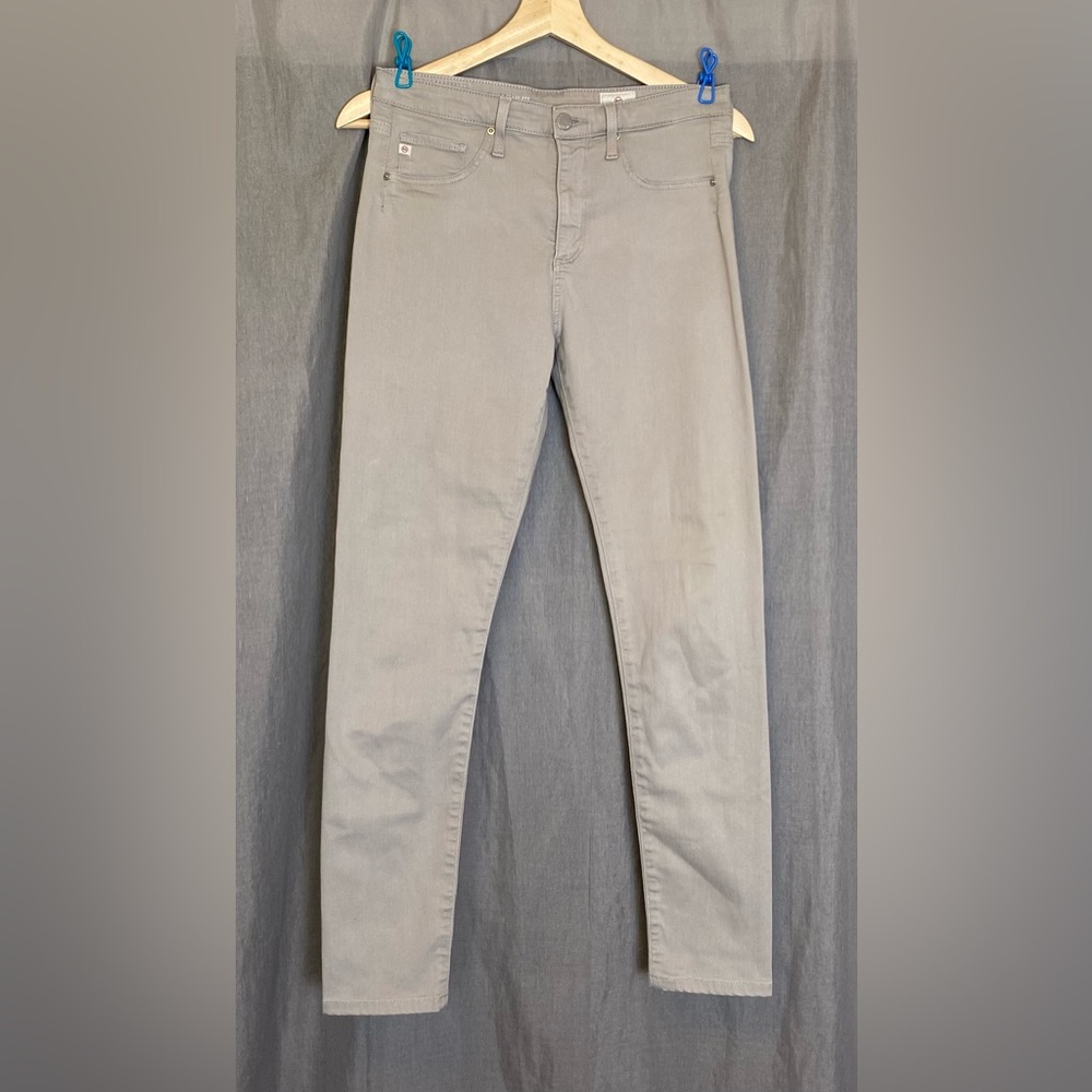 AG Jeans Farrah Womens 27R Light Grey High Rise Skinny Ankle Stretchy